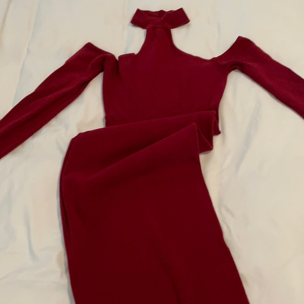 Hera Collection midi long sleeve dress. Red size S